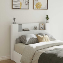 Berkfield Headboard White 140 x 16.5 x 103.5 cm Engineered Wood