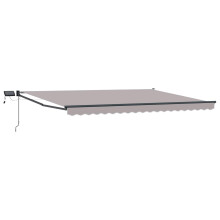 Berkfield Manual Retractable Awning with LEDs 4 x 3 m