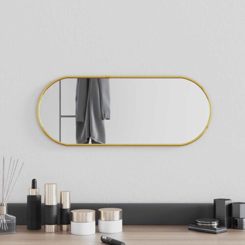 Berkfield Wall Mirror Gold 50x20 cm Oval