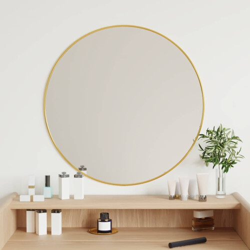 Berkfield Wall Mirror Gold ò 60 cm Round