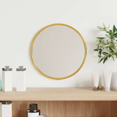 Berkfield Wall Mirror Gold ò 20 cm Round