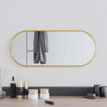 Berkfield Wall Mirror Gold 60x25 cm Oval