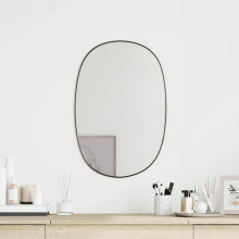 Berkfield Wall Mirror Black 50x35 cm