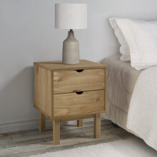 Berkfield Bedside Cabinet OTTA 45x39x57 cm Solid Wood Pine