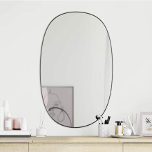 Berkfield Wall Mirror Black 70x45 cm