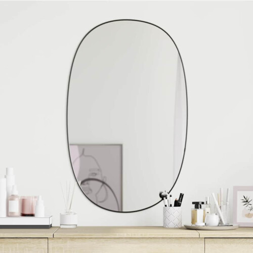 Berkfield Wall Mirror Black 70x45 cm