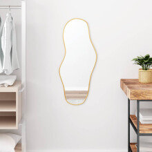 Berkfield Wall Mirror Gold 80x35 cm