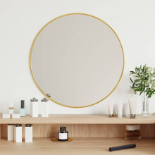 Berkfield Wall Mirror Gold ò 50 cm Round