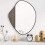 Berkfield Wall Mirror Black 60x50 cm 1