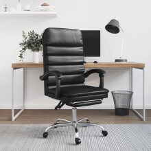 Berkfield Massage Reclining Office Chair Black Faux Leather