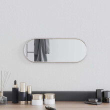 Berkfield Wall Mirror Silver 40x15 cm Oval