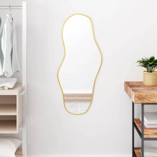 Berkfield Wall Mirror Gold 90x40 cm
