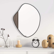 Berkfield Wall Mirror Black 50x40 cm