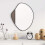 Berkfield Wall Mirror Black 50x40 cm 1