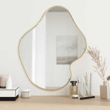 Berkfield Wall Mirror Gold 60x50 cm