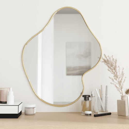 Berkfield Wall Mirror Gold 60x50 cm