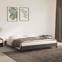 Berkfield Bed Frame without Mattress Dark Grey Super King Velvet