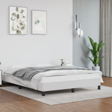 Berkfield Bed Frame without Mattress White 135x190 cm Double Double Faux Leather