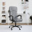 Berkfield Reclining Office Chair Light Grey Fabric 1