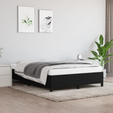 Berkfield Bed Frame without Mattress Black 135x190 cm Double Double Fabric