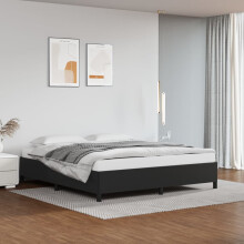 Berkfield Bed Frame without Mattress Black Super King Faux Leather