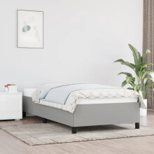 Berkfield Bed Frame without Mattress Light Grey 90x190 cm Single Single Fabric