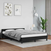Berkfield Bed Frame without Mattress Black 180x200cm Super King Faux Leather