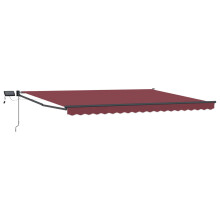 Berkfield Manual Retractable Awning with LEDs 4 x 3 m