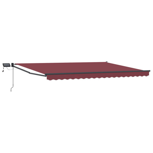 Berkfield Manual Retractable Awning with LEDs 4 x 3 m