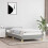 Berkfield Bed Frame without Mattress Light Grey 90x190cm Single Fabric 1
