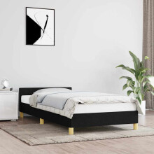 Berkfield Bed Frame without Mattress Black 90x190cm Single Fabric
