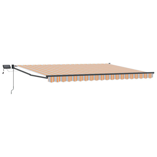 Berkfield Manual Retractable Awning with LEDs 4 x 3 m