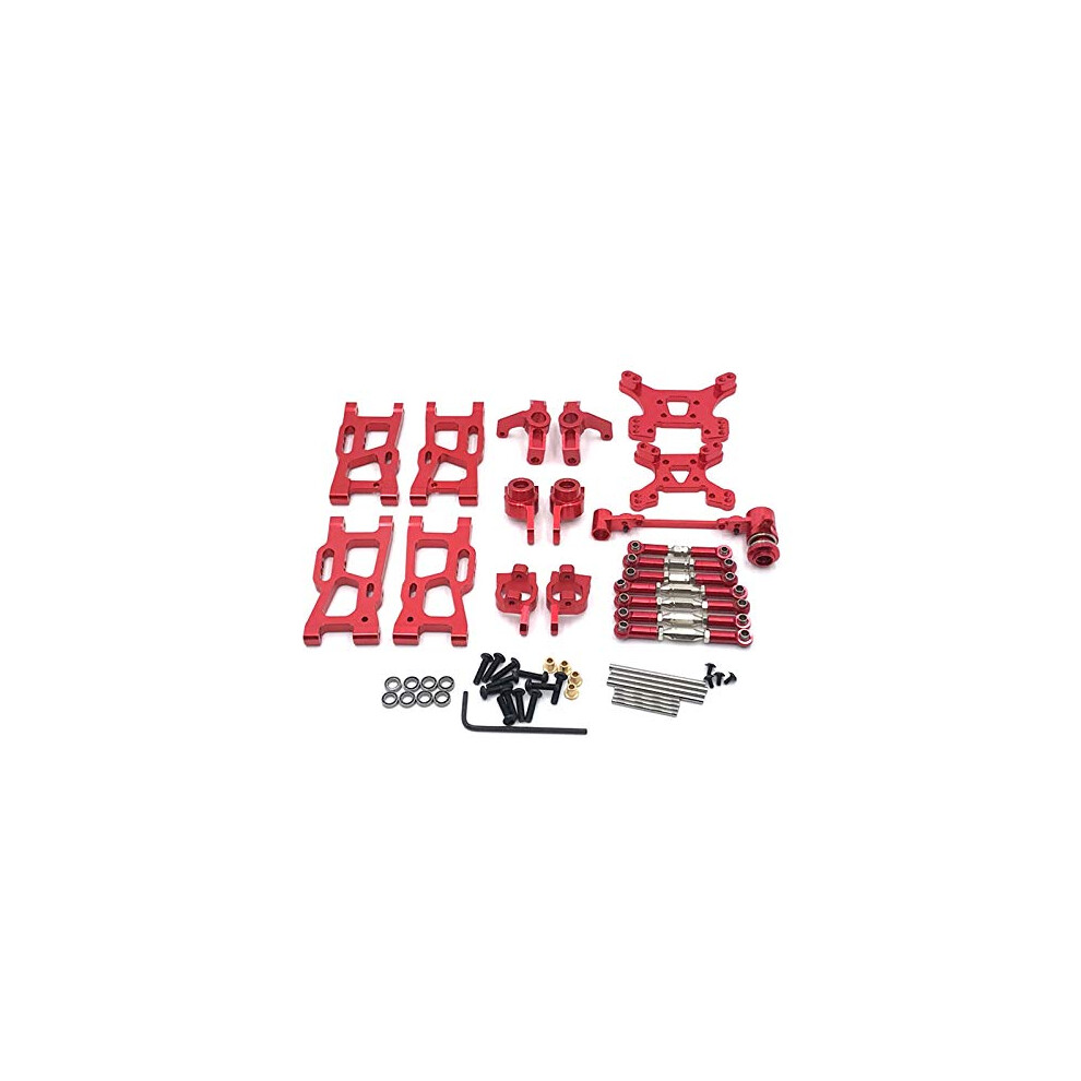 Rc Car Metal Upgrade Parts 144001 Aluminum Suspension Steering Kit For Wltoys 1/14 124019 Red 9073542274773