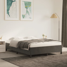 Berkfield Bed Frame without Mattress Dark Grey 135x190 cm Double Double Velvet