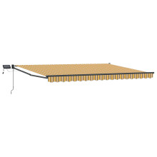 Berkfield Manual Retractable Awning with LEDs 5 x 3 m