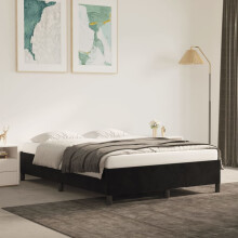 Berkfield Bed Frame without Mattress Black 135x190 cm Double Double Velvet