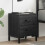 Berkfield Bedside Cabinet Black 36x30x45 cm Solid Pinewood 1