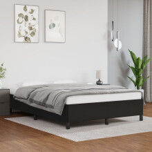Berkfield Bed Frame without Mattress Black 135x190 cm Double Double Faux Leather