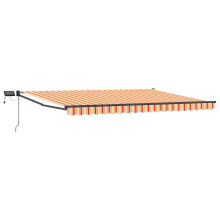 Berkfield Manual Retractable Awning with LEDs Multicolour 4 x 3 m