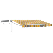 Berkfield Electric Retractable Awning Yellow, Grey and White 3 x 2.5 m