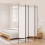 Berkfield 4-Panel Room Divider White 160x220 cm Fabric 1