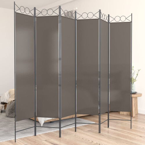 Berkfield 6-Panel Room Divider Anthracite 240x220 cm Fabric