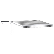 Berkfield Electric Retractable Awning Anthracite and White 3.5 x 2.5 m