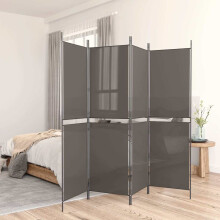 Berkfield 5-Panel Room Divider Anthracite 250x180 cm Fabric