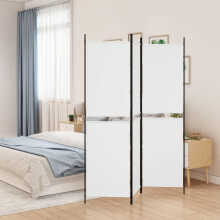 Berkfield 3-Panel Room Divider White 150x200 cm Fabric