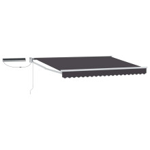 Berkfield Electric Retractable Awning Anthracite and White 3 x 2.5 m