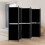 Berkfield 6-Panel Room Divider Black 300x180 cm Fabric 1