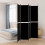 Berkfield 4-Panel Room Divider Black 200x220 cm Fabric 1