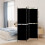 Berkfield 3-Panel Room Divider Black 150x200 cm Fabric 1