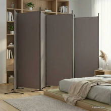 Berkfield 6-Panel Room Divider Anthracite 520x180 cm Fabric